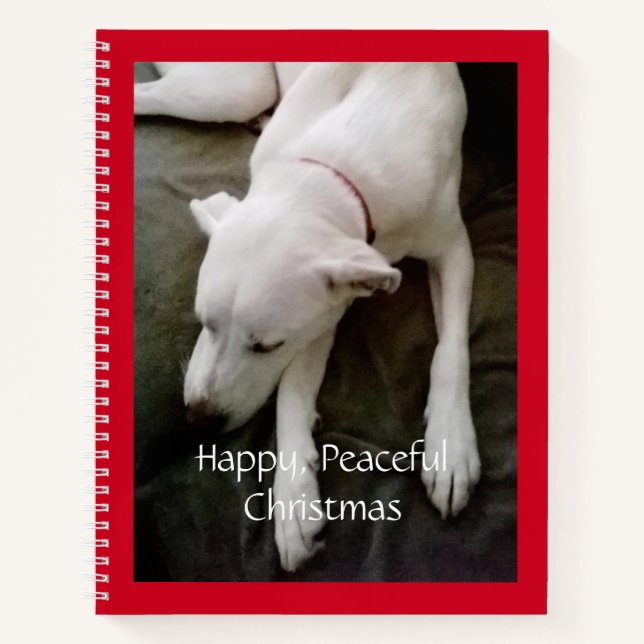 Beautiful Sleeping Labrador Dog Christmas Notebook (Front)