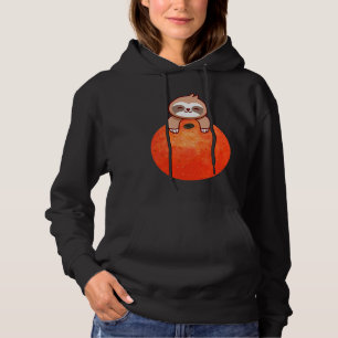 Beautiful Sloth And Orange Art Hoodie