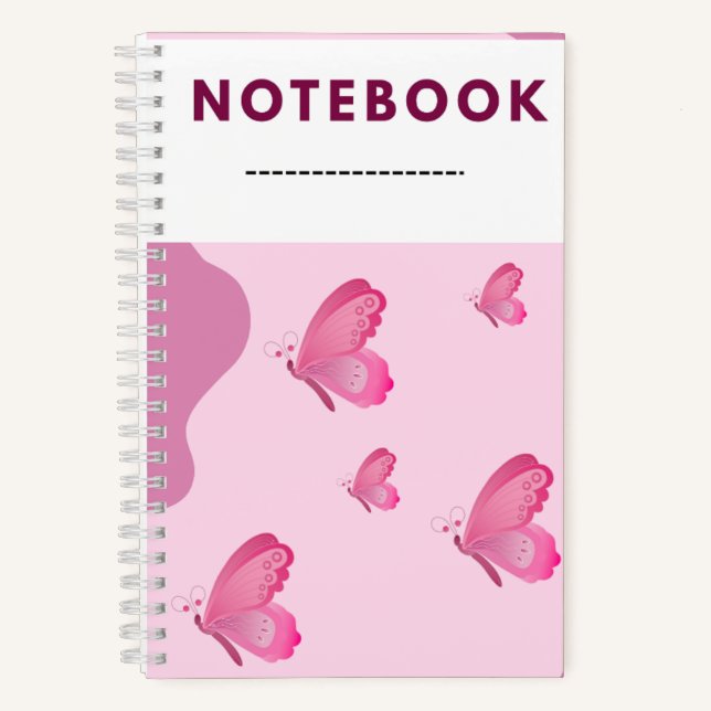 Beautiful small butterfly pattern design notebook (Front)