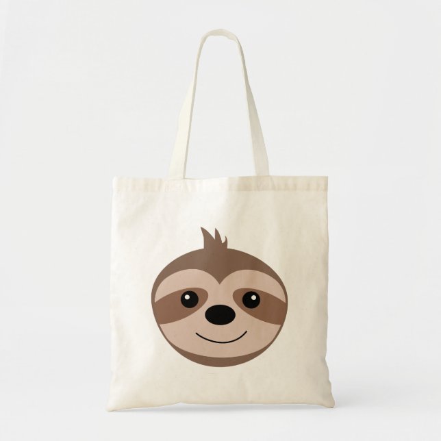 Beautiful smiling sloth tote bag (Front)