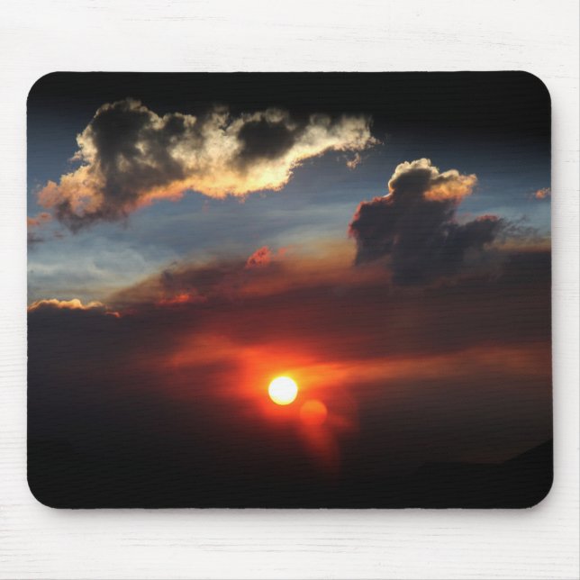 beautiful smokey sunset photo mouse pad (Front)