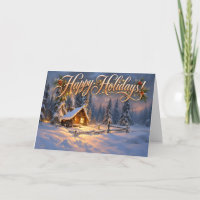 Beautiful snow covered Holiday scenery