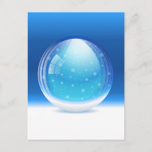 Beautiful snow globe postcard