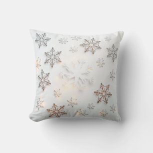 Beautiful snowflake pattern cushion