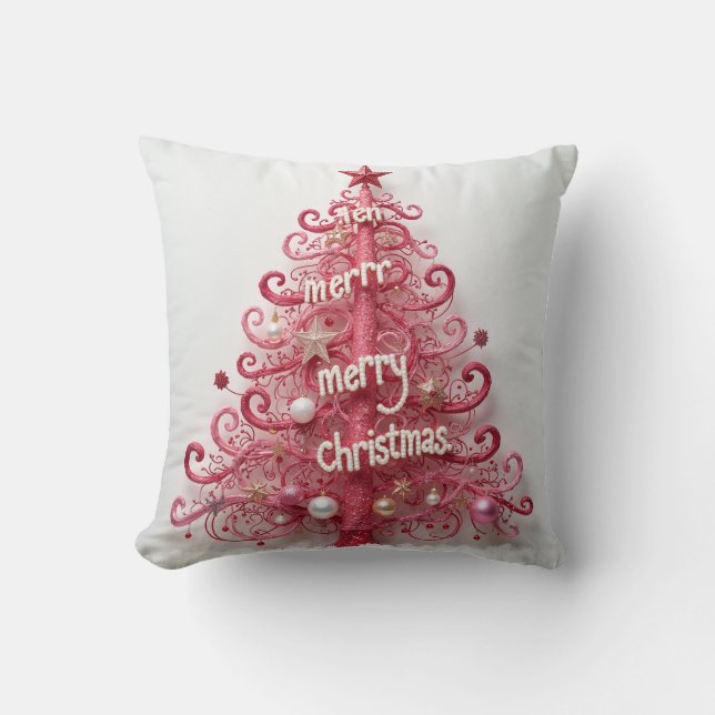 Beautiful snowflake pattern cushion (Front)