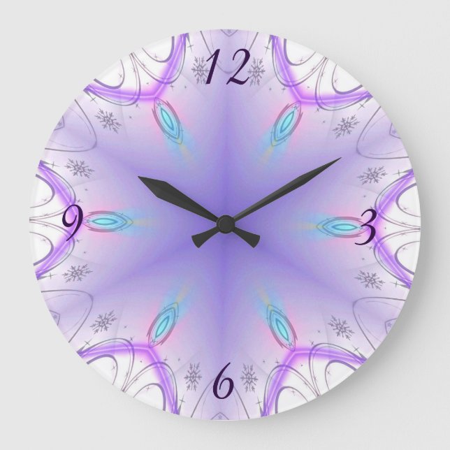 Beautiful Snowflakes Clock (Front)