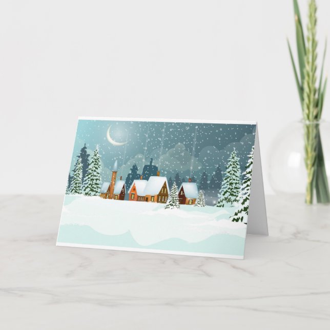 Beautiful Snowy Winter Landscape Card (Front)