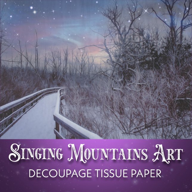 Beautiful Snowy Woods Rustic Winter Decoupage Tissue Paper (Creator Uploaded)