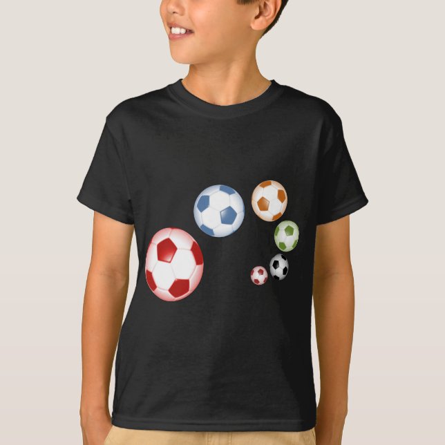 Beautiful soccer or football set of balls T-Shirt (Front)
