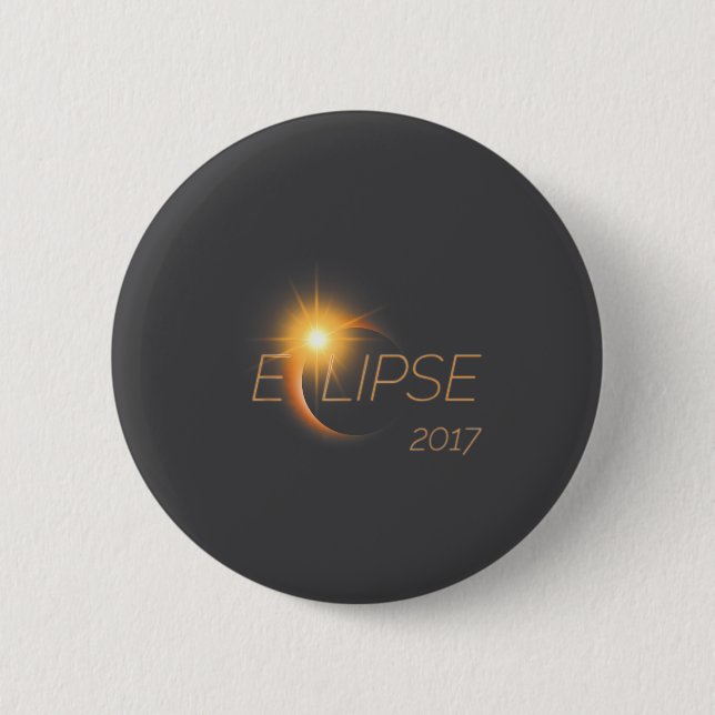 Beautiful Solar Eclipse 2017 Graphic  6 Cm Round Badge (Front)
