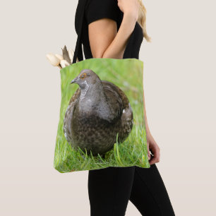 Beautiful Sooty Grouse in the Grass Tote Bag