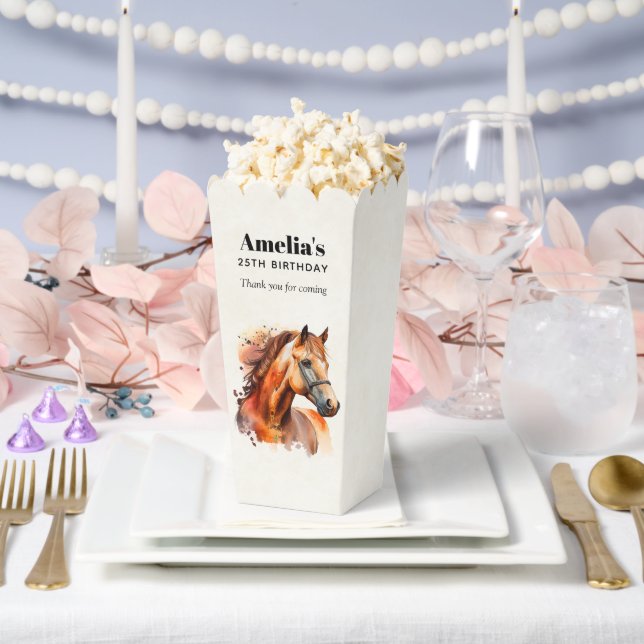 Beautiful Sorrel Horse Portrait Birthday Thank You Favour Box (Wedding)