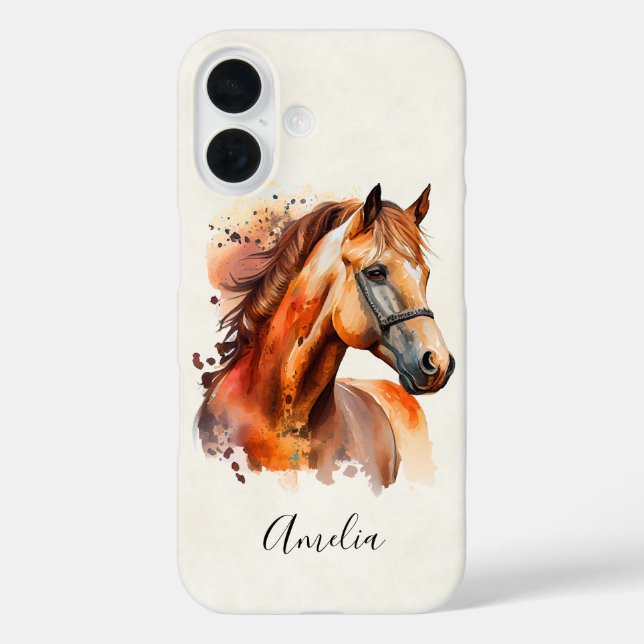 Beautiful Sorrel Horse Portrait Case-Mate iPhone Case (Back)