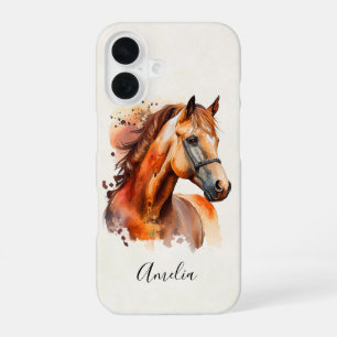 Beautiful Sorrel Horse Portrait iPhone 16 Case