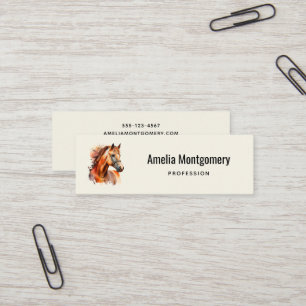 Beautiful Sorrel Horse Portrait Mini Business Card