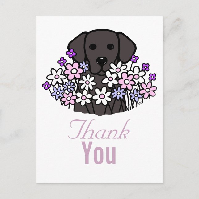 Beautiful Soul Black Labrador Illustration 2 Postcard (Front)