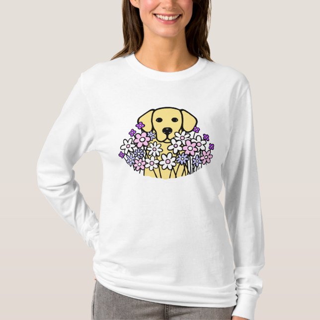 Beautiful Soul Yellow Labrador Illustration 2 T-Shirt (Front)
