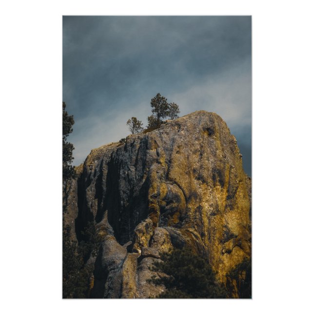 Beautiful South Dakota Naturescape Under Moody Sky Poster (Front)