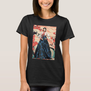 Beautiful South Korean Woman Wearing Hanbok Seoul  T-Shirt