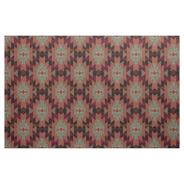 Beautiful Southwestern Rustic Brown Style Fabric (Fat Quarter)