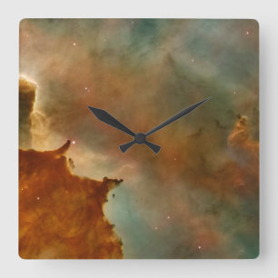 beautiful space square wall clock