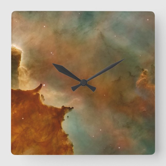 beautiful space square wall clock (Front)
