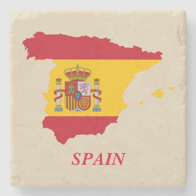 Beautiful Spain Map Stone Coaster (Front)