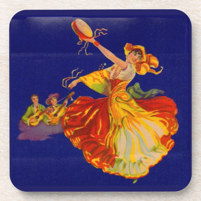 beautiful Spanish dancer Coaster (Front)