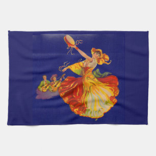 beautiful Spanish dancer Tea Towel