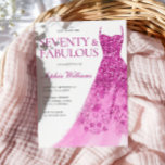 Beautiful Sparkle Dress 70th Birthday Party  Invitation<br><div class="desc">Beautiful Sparkle Dress 70th Birthday Party Invitation
Variations to the invitation and matching items in our store</div>