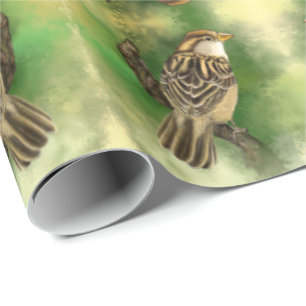 Beautiful Sparrow Wrapping Paper