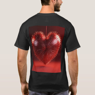 beautiful spike heart, 3d render, 8k, dark red the T-Shirt