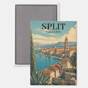 Beautiful Split Croatia Dalmatian Coast Travel Magnet