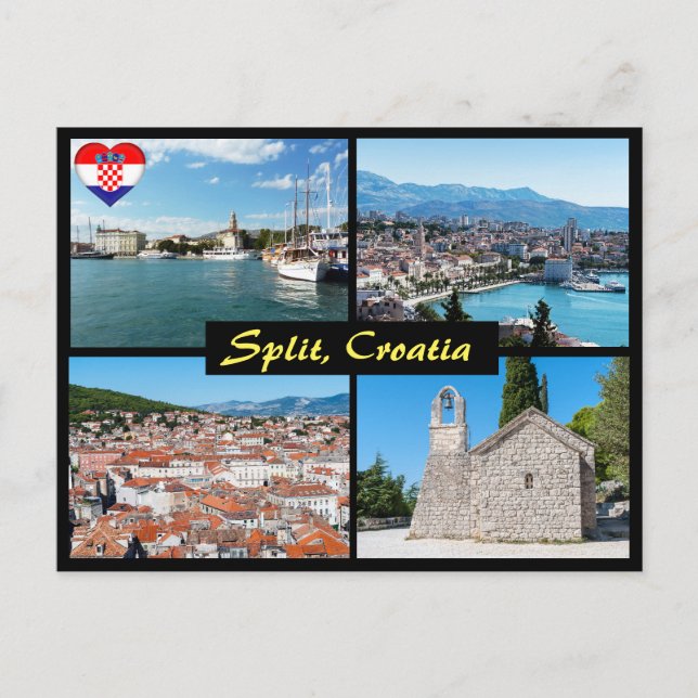 Beautiful Split Landmarks - Croatia, Europe Postcard (Front)