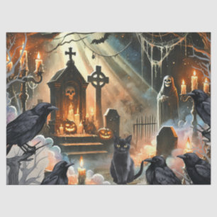 Beautiful Spooky Haunted Halloween Decoupage Tissue Paper
