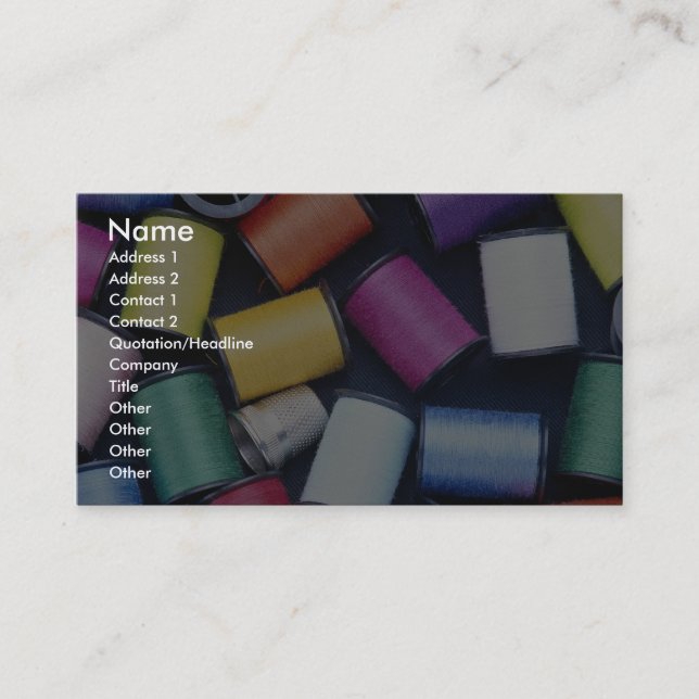 Beautiful Spools of thread Business Card (Front)