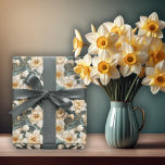 Beautiful Spring Baroque Daffodils Floral Pattern Wrapping Paper<br><div class="desc">Gorgeous baroque-style daffodil floral seamless pattern for all your spring-themed occasions.</div>