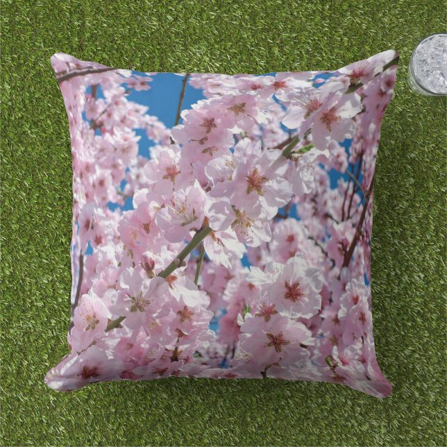 Beautiful Spring Cherry Blossoms Cushion (Grass)