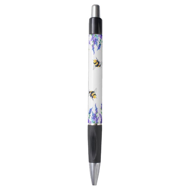 Beautiful Spring Flowers and Bees Flying - Drawing (Front Vertical)