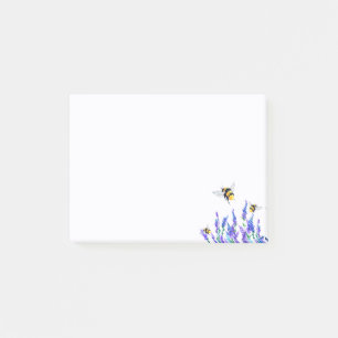 Beautiful Spring Flowers and Bees Flying - Post-it Notes