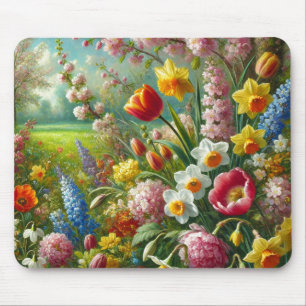 Beautiful Spring Flowers Mouse Pad