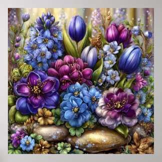 Beautiful Spring Flowers Wall Art 1