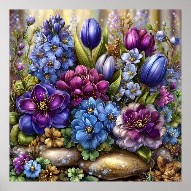 Beautiful Spring Flowers Wall Art 1 (Front)