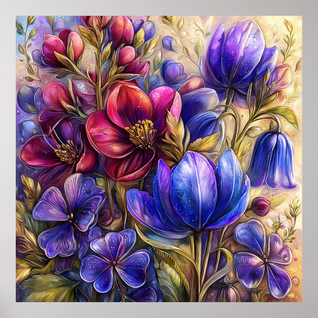 Beautiful Spring Flowers Wall Art 17 (Front)