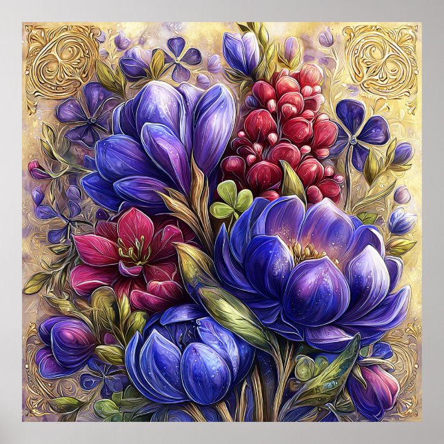 Beautiful Spring Flowers Wall Art 18 (Front)