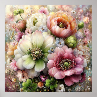 Beautiful Spring Flowers Wall Art 3b