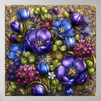 Beautiful Spring Flowers Wall Art 6