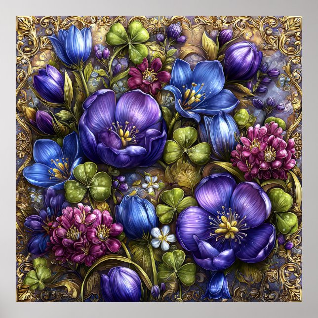 Beautiful Spring Flowers Wall Art 6 (Front)