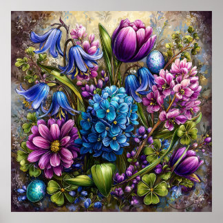 Beautiful Spring Flowers Wall Art 8