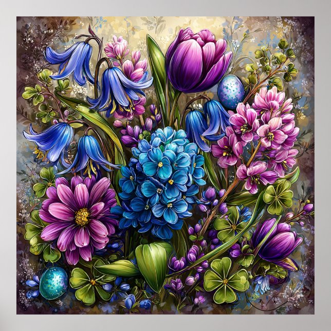 Beautiful Spring Flowers Wall Art 8 (Front)